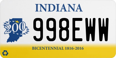 IN license plate 998EWW