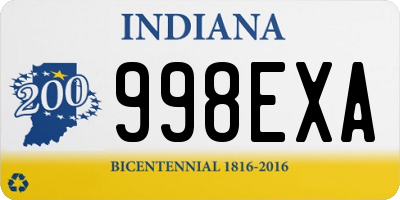 IN license plate 998EXA