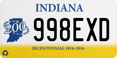 IN license plate 998EXD