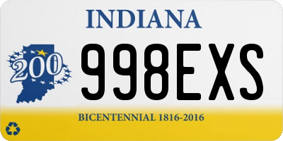 IN license plate 998EXS