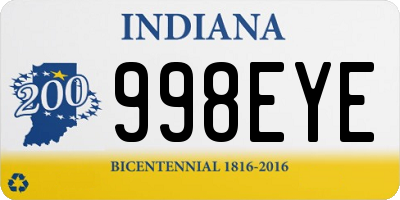 IN license plate 998EYE