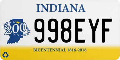 IN license plate 998EYF