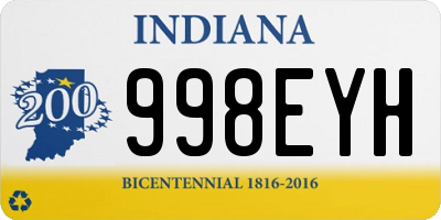 IN license plate 998EYH