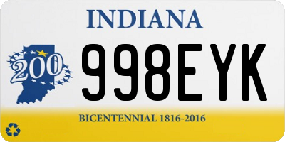 IN license plate 998EYK