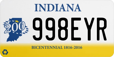 IN license plate 998EYR