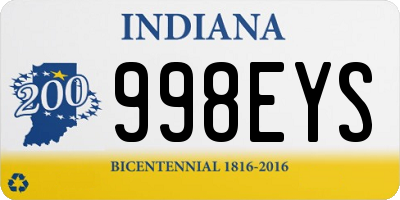 IN license plate 998EYS