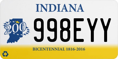 IN license plate 998EYY