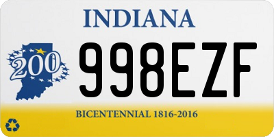 IN license plate 998EZF