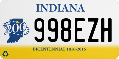 IN license plate 998EZH