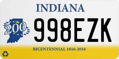 IN license plate 998EZK