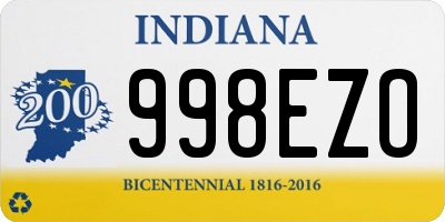 IN license plate 998EZO
