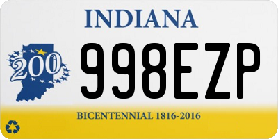 IN license plate 998EZP