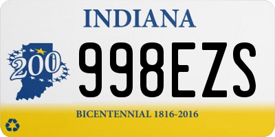 IN license plate 998EZS