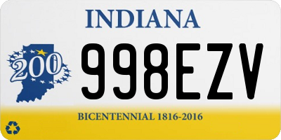 IN license plate 998EZV