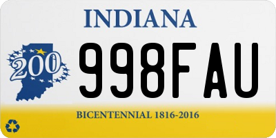 IN license plate 998FAU