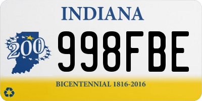 IN license plate 998FBE