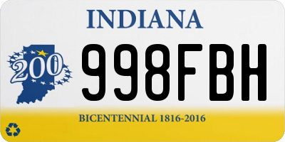 IN license plate 998FBH