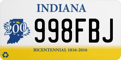 IN license plate 998FBJ