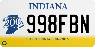 IN license plate 998FBN