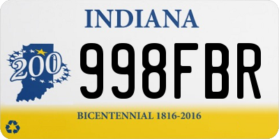 IN license plate 998FBR