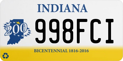 IN license plate 998FCI