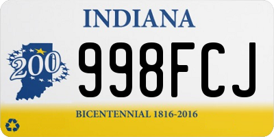 IN license plate 998FCJ