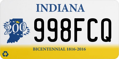 IN license plate 998FCQ