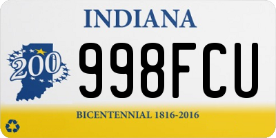 IN license plate 998FCU