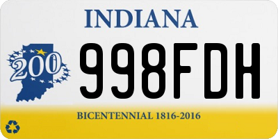 IN license plate 998FDH