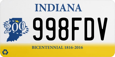 IN license plate 998FDV