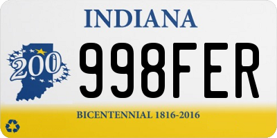 IN license plate 998FER