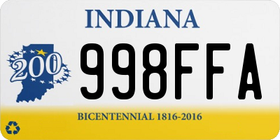 IN license plate 998FFA