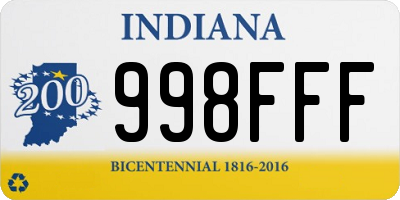 IN license plate 998FFF