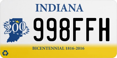 IN license plate 998FFH