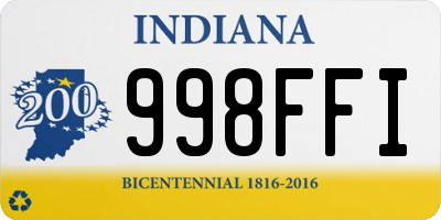 IN license plate 998FFI