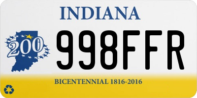 IN license plate 998FFR