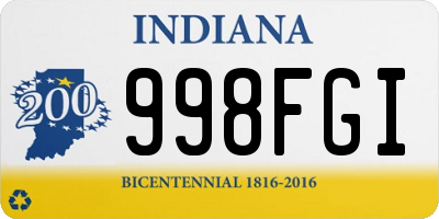 IN license plate 998FGI