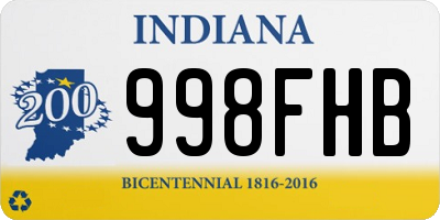 IN license plate 998FHB