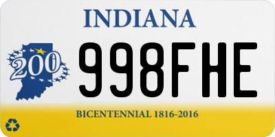 IN license plate 998FHE