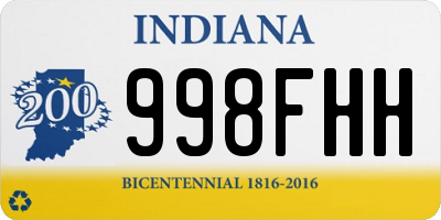 IN license plate 998FHH