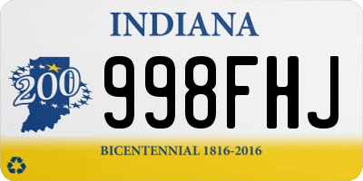 IN license plate 998FHJ