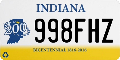 IN license plate 998FHZ