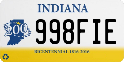 IN license plate 998FIE