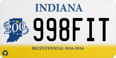 IN license plate 998FIT