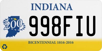 IN license plate 998FIU
