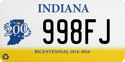 IN license plate 998FJ