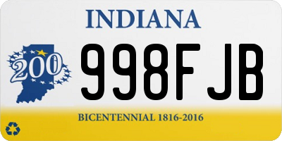 IN license plate 998FJB