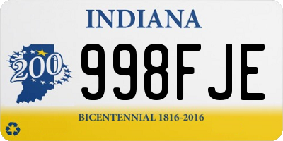 IN license plate 998FJE