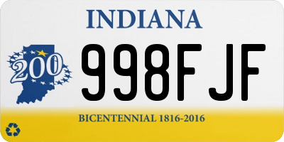 IN license plate 998FJF