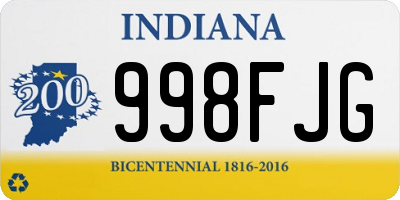 IN license plate 998FJG